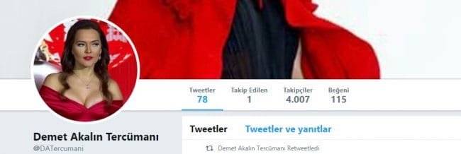 Demet Akalın’ın Twitter Tercümanı