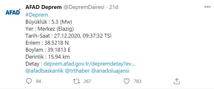 Afad Deprem