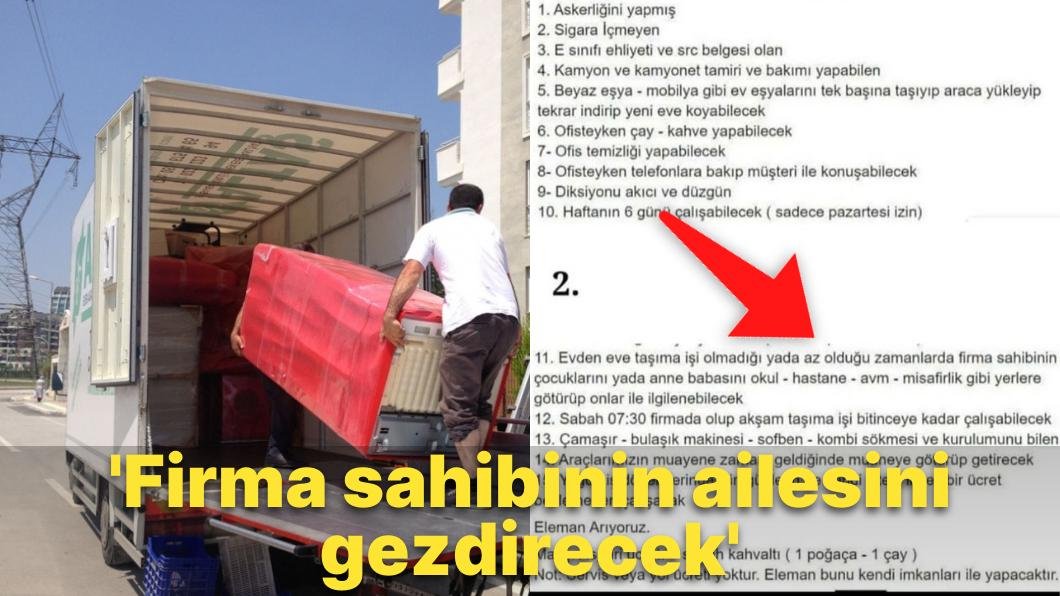 İşçi Yerine Köle Arayan Nakliyat Firmasının Yayınladığı İş İlanı Gündem Oldu!