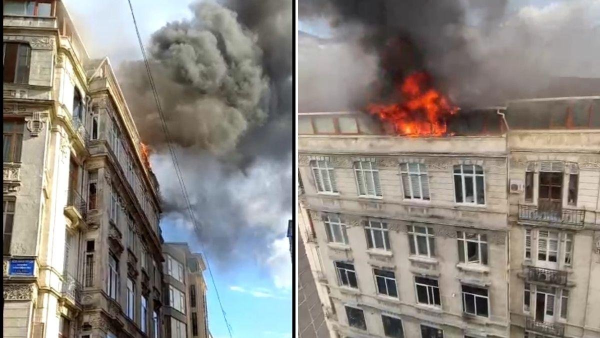 Beyoğlu’nda Tarihi Binada Yangın