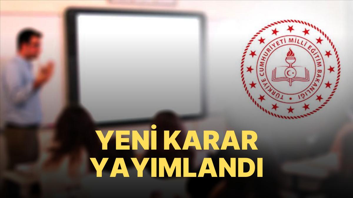 MEB’den Yeni Duyuru! İlköğretim, Ortaöğretim ve Liseler İçin Alınan Yeni Karar Açıklandı
