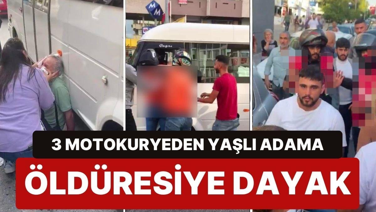 63 Yaşındaki Servis Şoförü 3 Motokurye Tarafından Öldüresiye Dövüldü