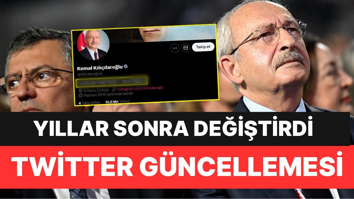 CHP’de Koltuğu Kaybeden Kemal Kılıçdaroğlu, Twitter’da Biyografisini Güncelledi