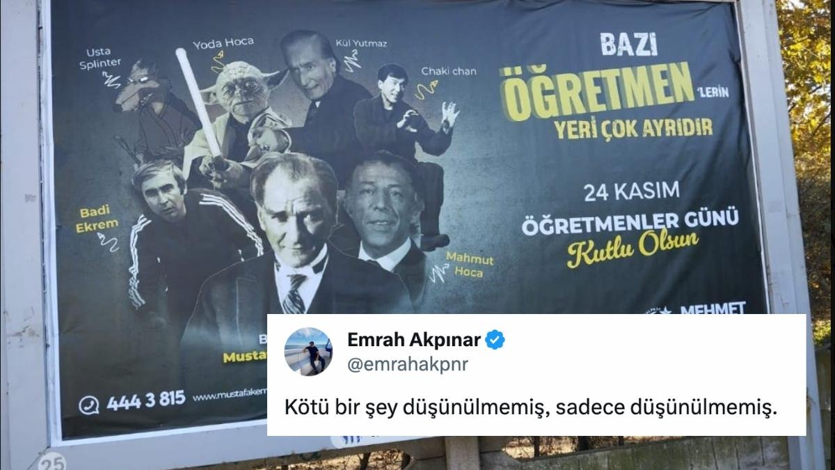 Mustafakemalpaşa Belediyesi’nin Öğretmenler Günü Afişindeki Detaylar Herkesi İkiye Bölerek Tartışma Yarattı