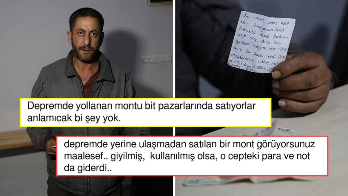Adana’da Vatandaşın Bit Pazarından Aldığı Bir Montun Cebinden Depremzedelere Yardım Parası Çıktı