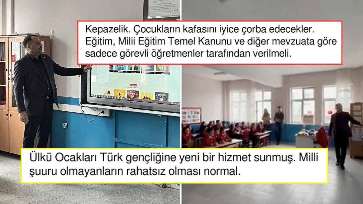 İmamdan Sonra Ülkü Ocaklarının da İlk Öğretim Okulundaki Çocuklara Ders Anlatması Tepkilerin Odağında