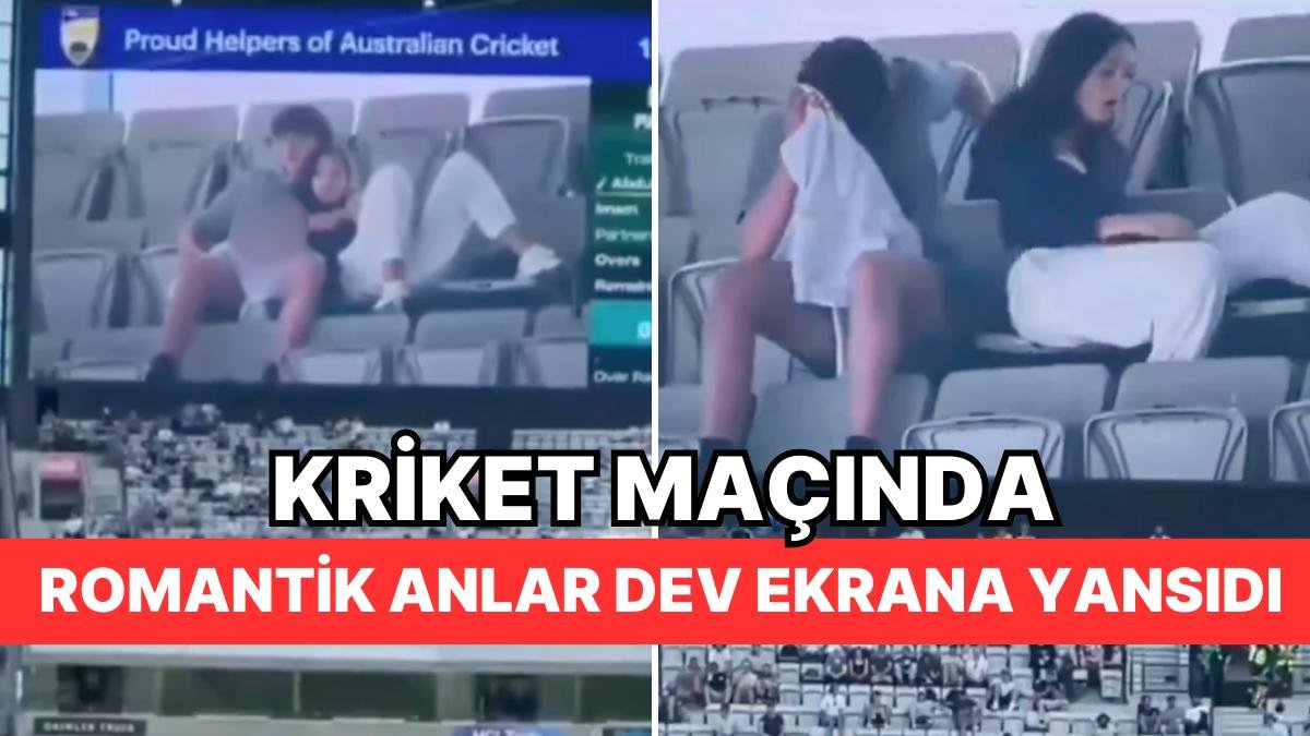 Kriket Maçında Çiftin ‘Romantik’ Anları Dev Ekrana Yansıdı: Tüm Seyirciler Alkışlamaya Başladı