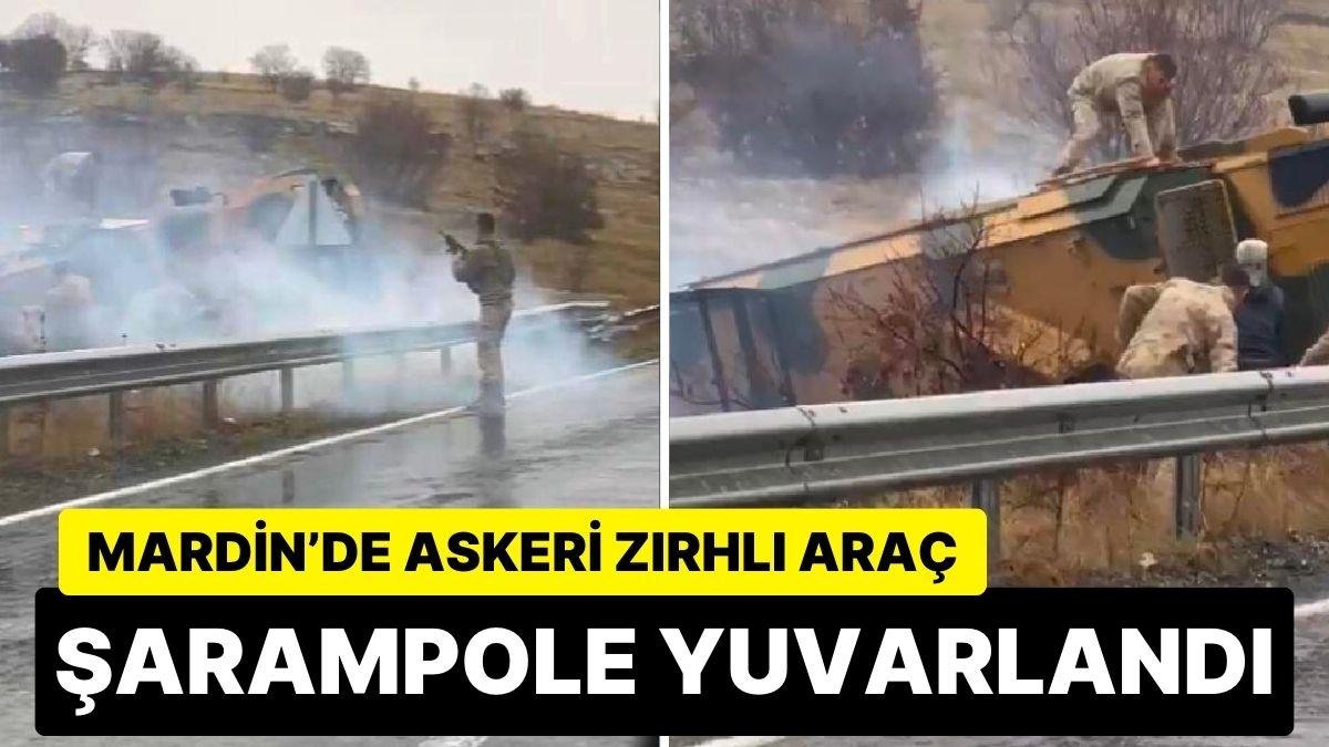 Mardin’de Zırhlı Askeri Araç Şarampole Devrildi: 2 Yaralı