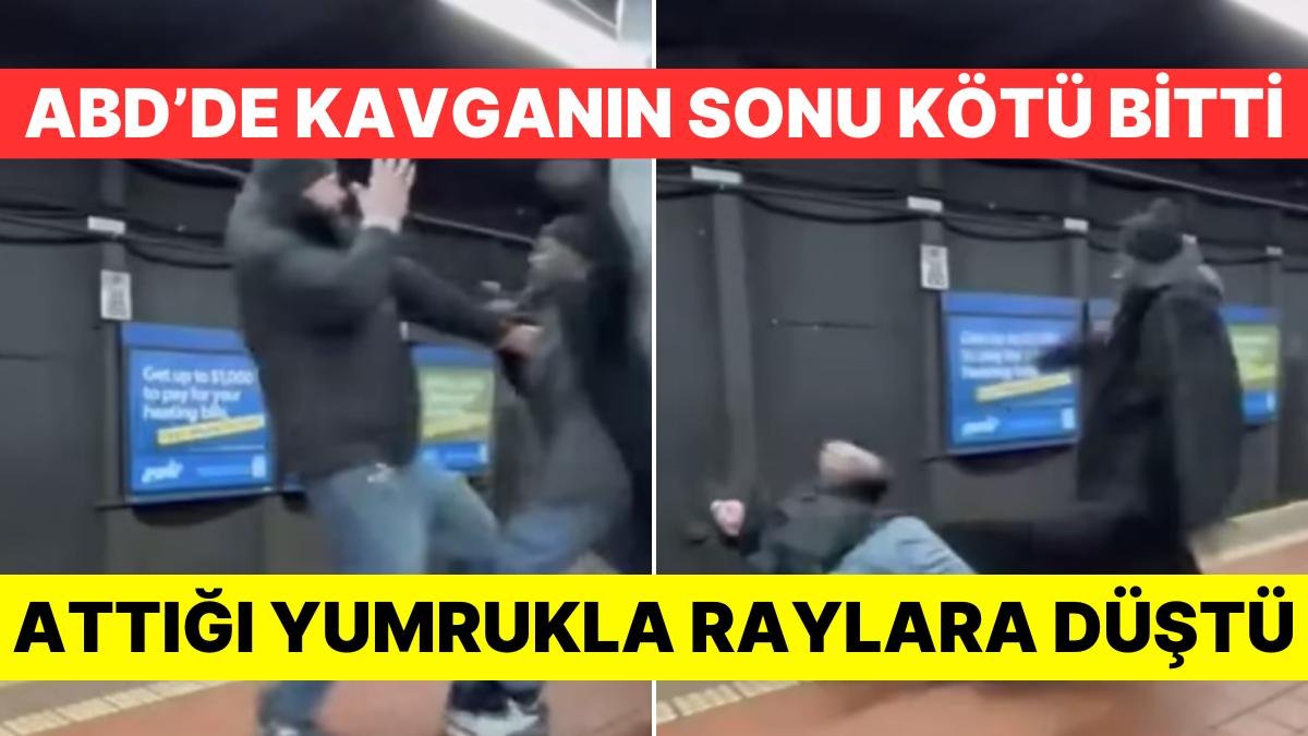 ABD’de Metroda Kavga Sırasında Yumruk Yedi: Tren Gelirken Raylara Yuvarlandı