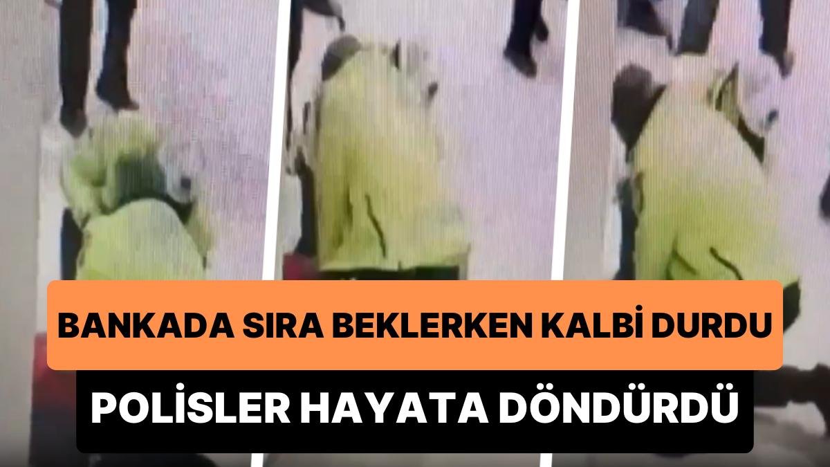 Bankada Sıra Beklerken Kalbi Duran Kişiyi Trafik Polisleri Suni Teneffüs ve Kalp Masajı ile Hayata Döndürdü