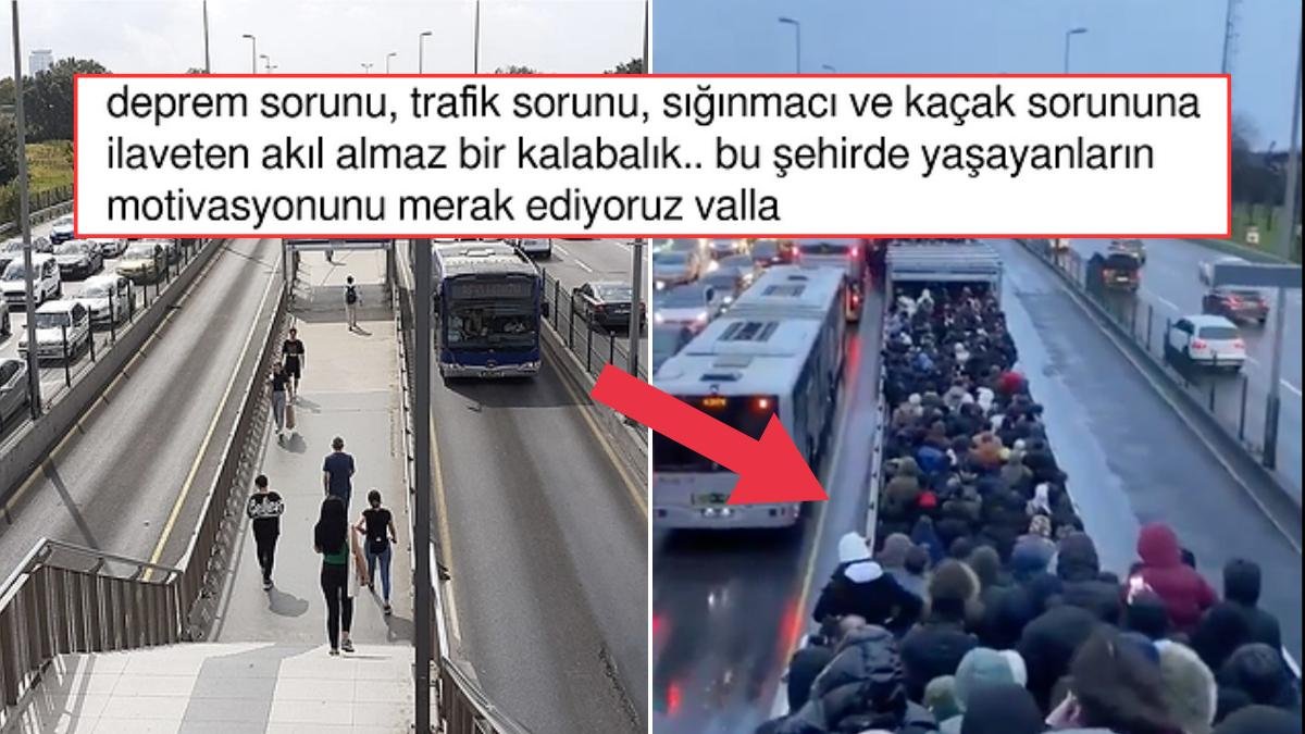İstanbul’da Metrobüs Durağında Yaşanan İzdihama “Bu Çileyi Niye Çekiyorsunuz?” Sesleri Yükseldi