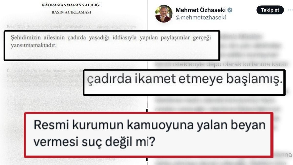 Kahramanmaraş Valiliği ile Bakan Özhaseki’nin Açıklamaları Kafaları Karıştırdı: Şehit Ailesi Nerede Yaşıyor?
