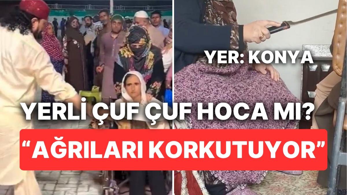 ‘Çuf Çuf Hoca’nın Konya Versiyonu mu? Eline Aldığı Bıçakla Tuhaf Sesler Çıkardı, Şifa Dağıttı!