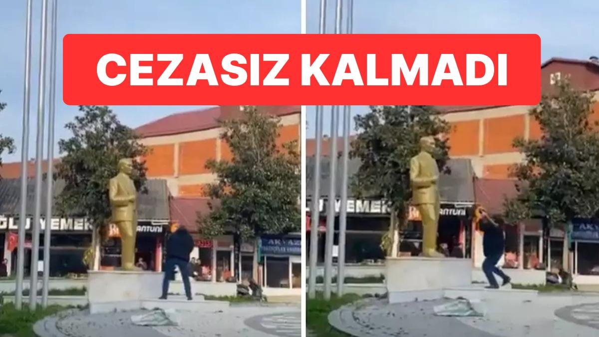 Sakarya’da Atatürk Büstüne Saldırı: Gözaltına Alınan Zanlı Tutuklandı