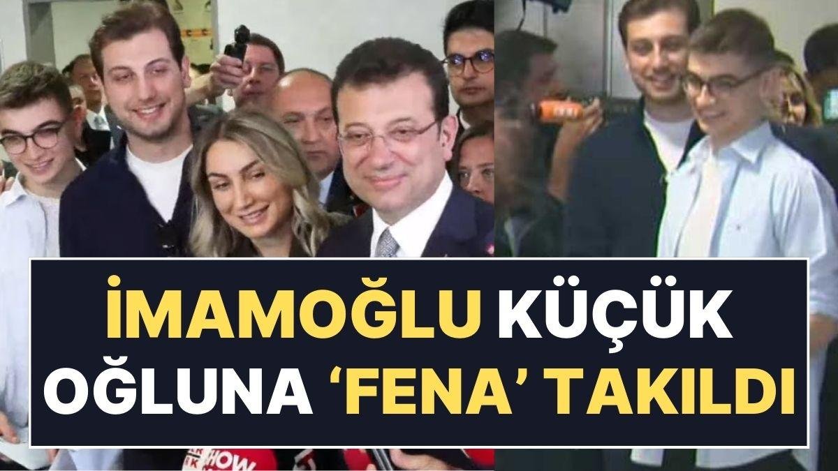 Ekrem İmamoğlu, İlk Kez Oy Kullanan Oğlu Semih İmamoğlu’na Kameralar Önünde Takıldı: “Biraz Düşünceli”