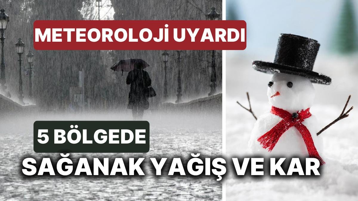 Meteoroloji 5 Bölgede Sağanak Yağış ve Kar Uyarısında Bulundu! Peki Bugün İstanbul’da Yağış Var mı?