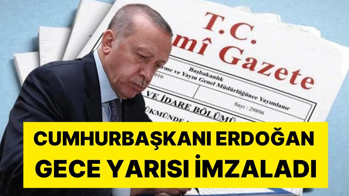 Resmi Gazete’de Yayımlandı: Cumhurbaşkanı Erdoğan’dan Gece Yarısı Atama ve Görevden Alma