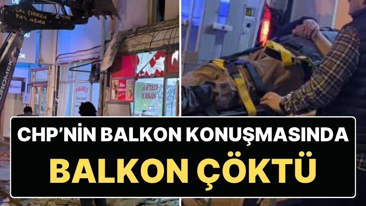 Denizli’de CHP’nin Balkon Konuşması Sırasında Felaket: Balkon Çöktü, 3’ü Ağır 8 Kişi Yaralandı