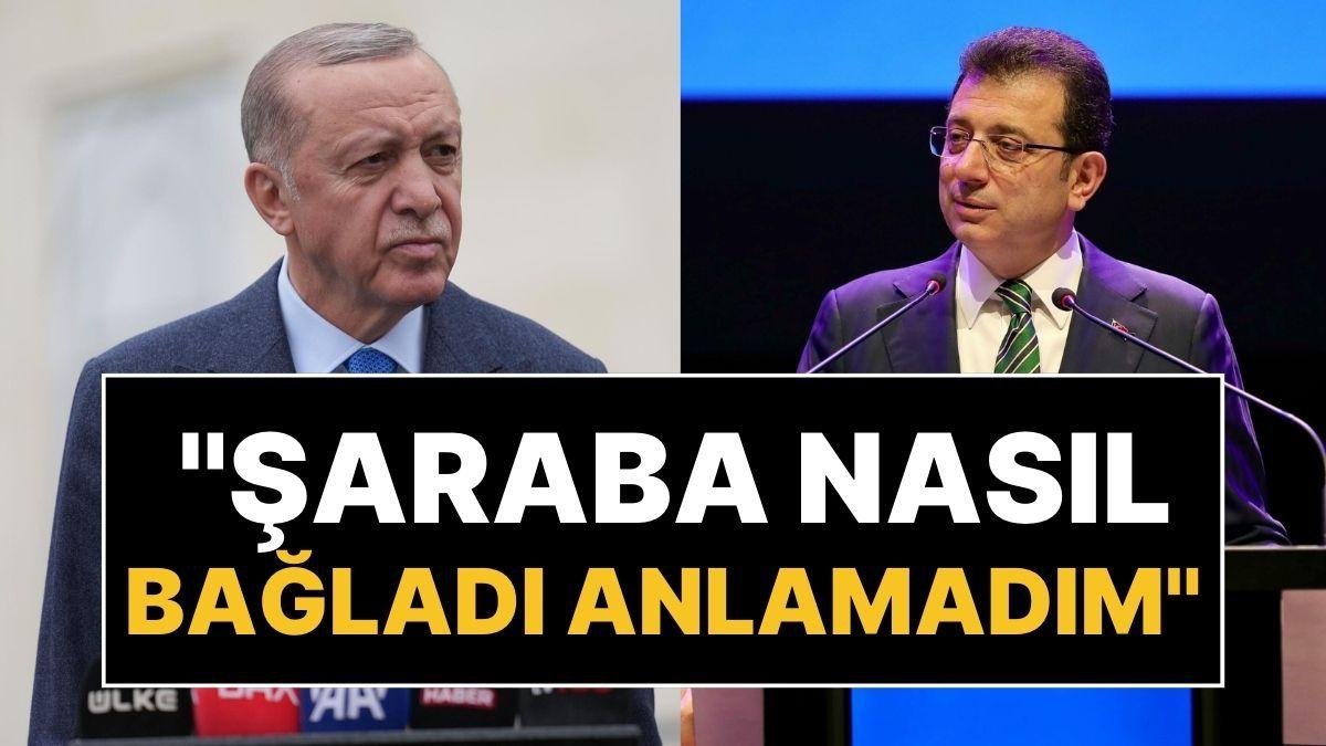 İmamoğlu’ndan Cumhurbaşkanı Erdoğan’a Yanıt: “Şaraba Nasıl Bağladı Anlamadım”