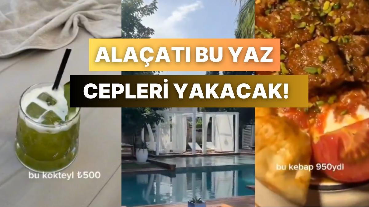 Alaçatı’da Mekan Mekan Gezdi, Fiyatları Paylaştı: ”Dondurmanın Topu 100 Tl”