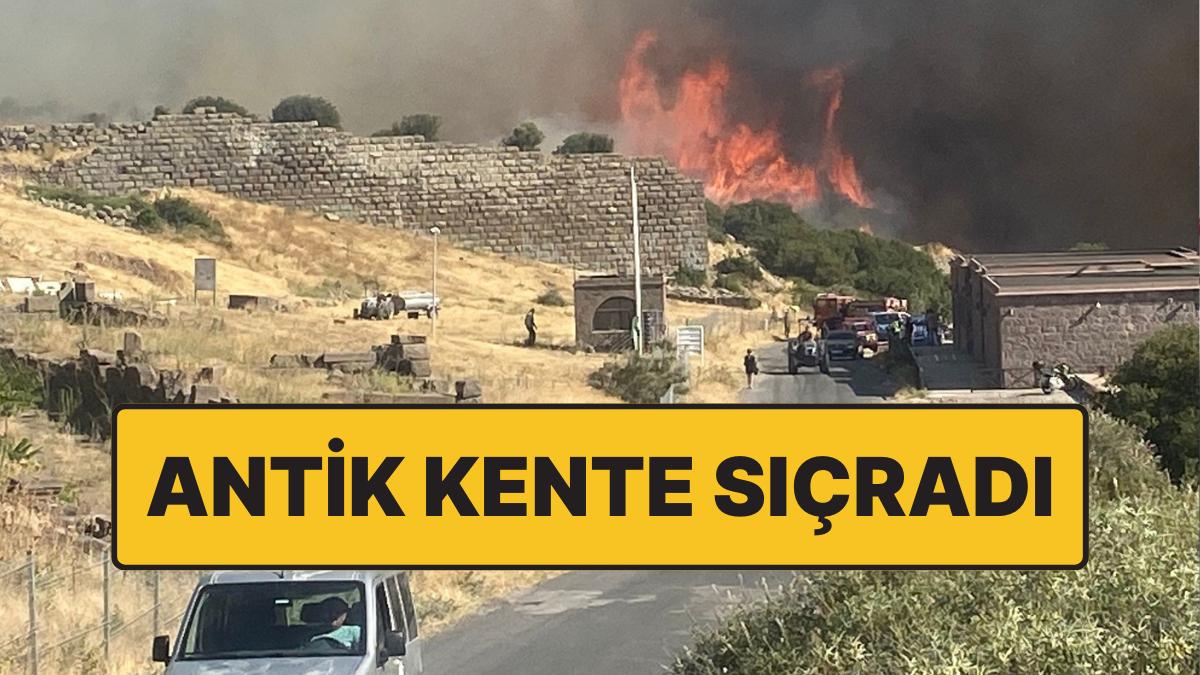 Çanakkale’de Başlayan Yangın Assos Antik Kenti’ne Ulaştı