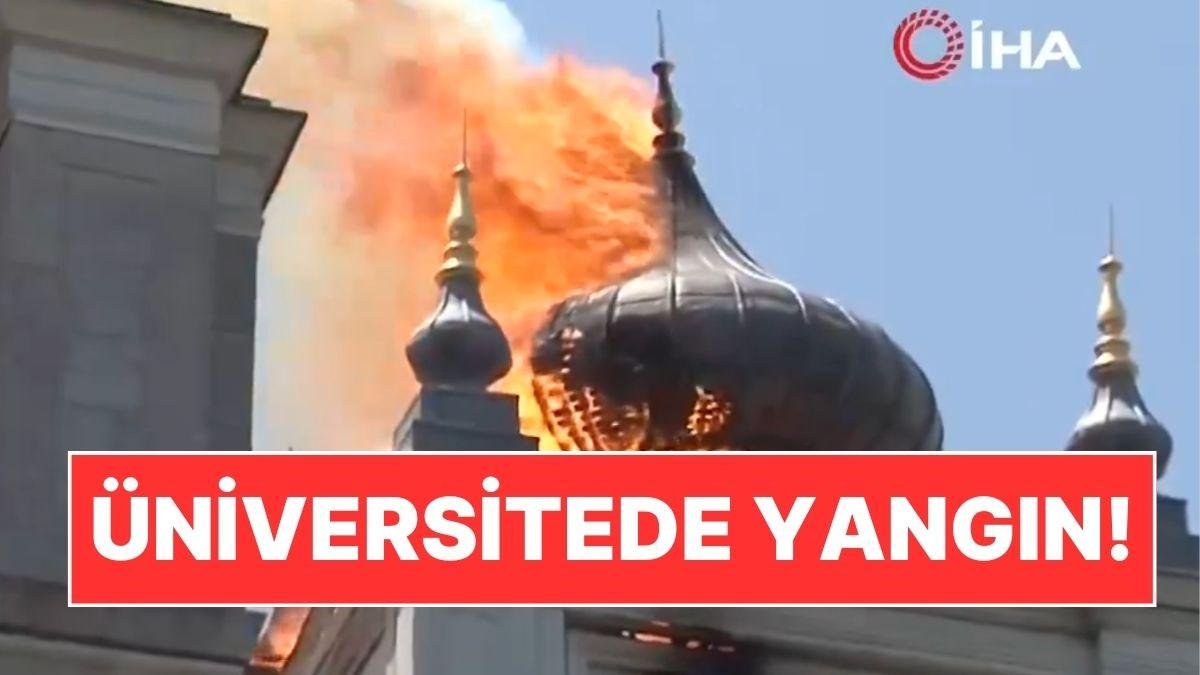 İstanbul’daki Özel Üniversitede Yangın Paniği! Alevler Hızla Büyüdü!
