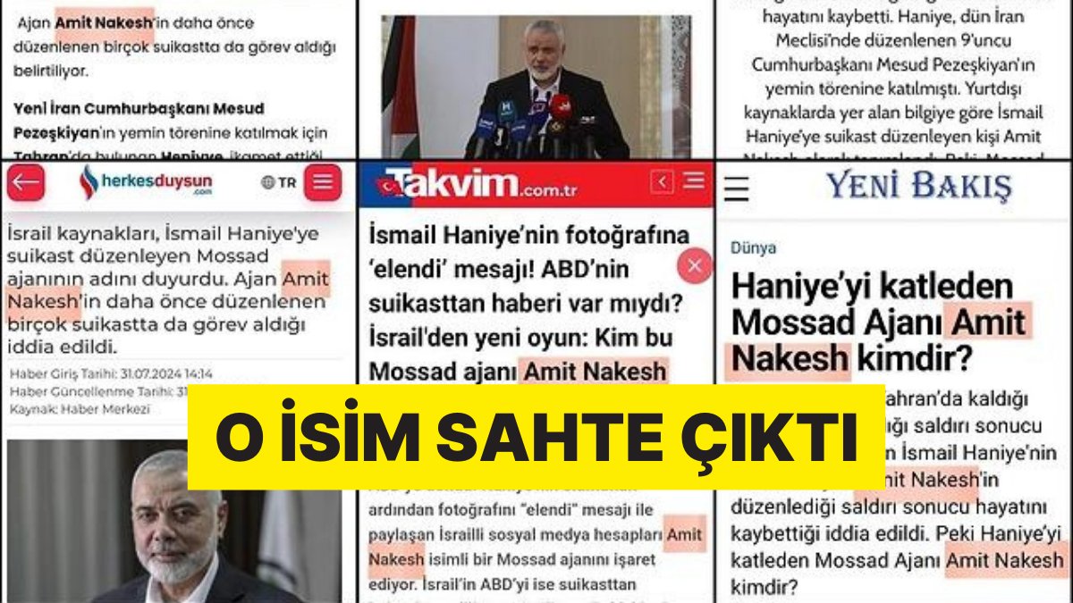 Hamas Lideri Haniye’nin Suikastçisi Olduğu Söylenen Ajan Troll Çıktı