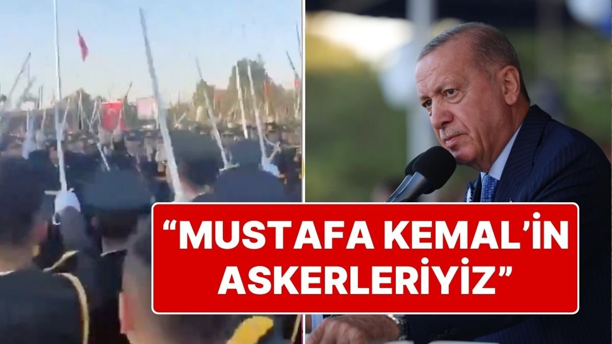 Cumhurbaşkanı Erdoğan’ın Katıldığı Törende Teğmenlerden ‘Mustafa Kemal’in Askerleriyiz’ Sloganları