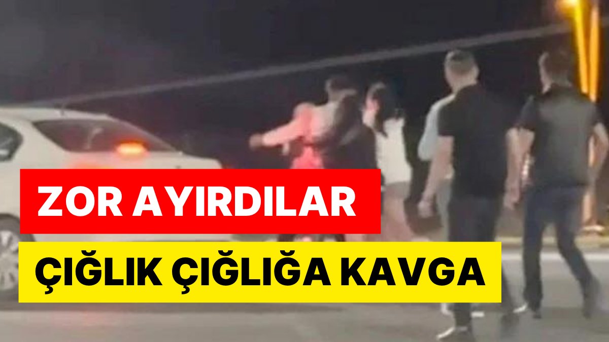 Zor Ayırdılar! Genç Kızlar, Otoparkta Saç Saça Baş Başa Kavga Etti: İşte O Anlar Kamerada
