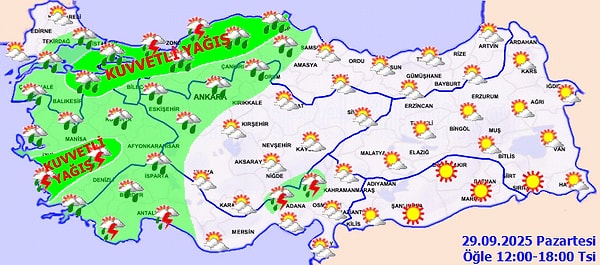 29 Eylül Hava Durumu ve 17 Şehir İçin Sarı Kod Uyarısı