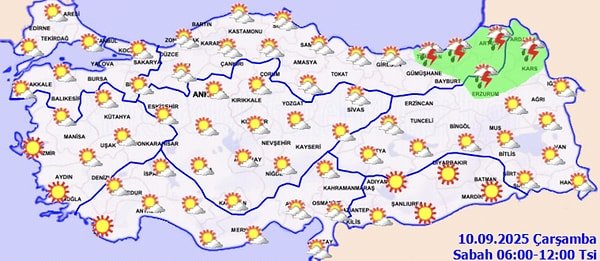 9 İlde Sağanak Uyarısı: Meteoroloji Saat Verdi