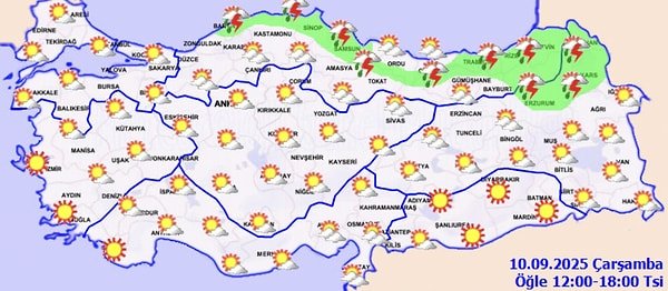 9 İlde Sağanak Uyarısı: Meteoroloji Saat Verdi