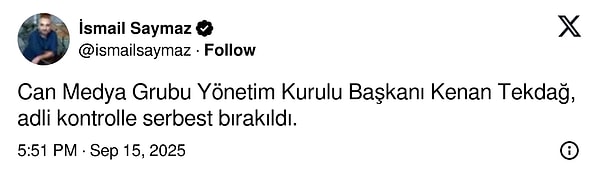 Can Holding'de Flaş Gelişme: Yönetim Kurulu Başkanı Serbest