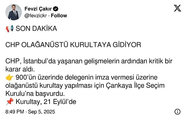 CHP'den Kritik Karar: Olağanüstü Kurultaya Gidecek