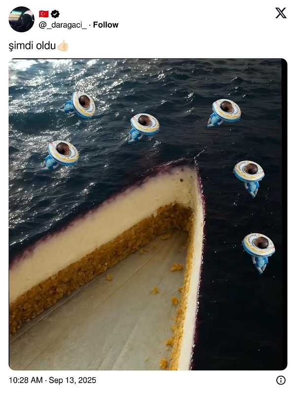 Denizi Andıran Cheesecake’in Görüntüsü Goygoycuların Dilinde Delice Bir Gülüş!