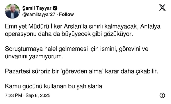 Eski Emniyet Müdürü Arslan Teslim Oldu
