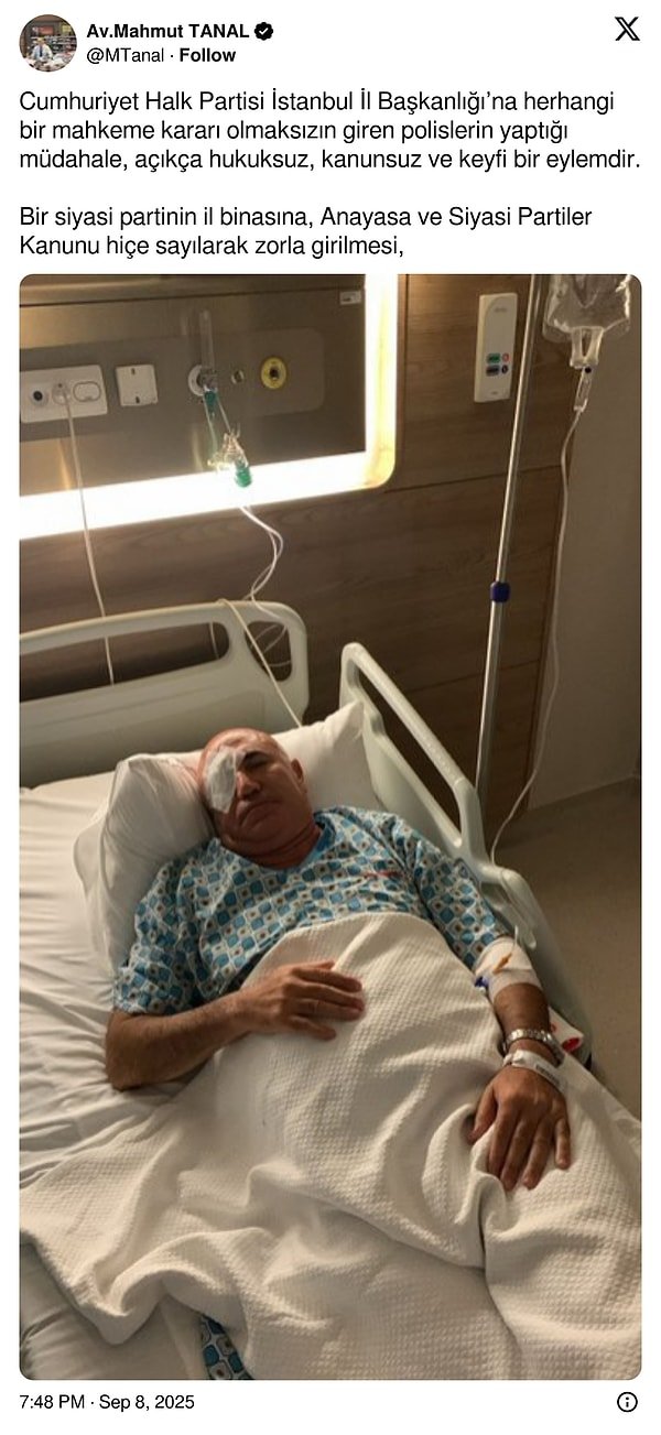 Gözüm Yaralı, Darp İzli Beden: Mahmut Tanal’ın Hastaneden Paylaştığı Fotoğraf