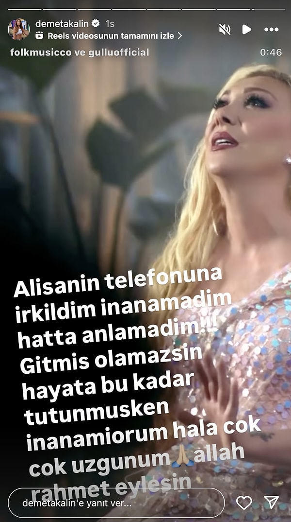 Güllü’nün Ani Vefatı Ünlülerden Duygusal Paylaşım