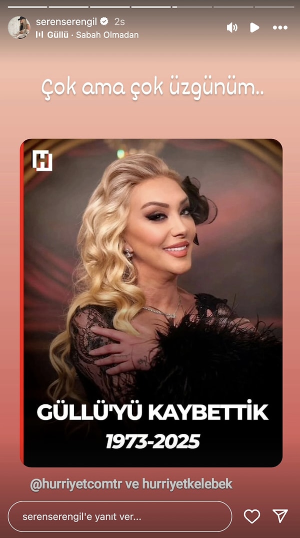Güllü’nün Ani Vefatı Ünlülerden Duygusal Paylaşım