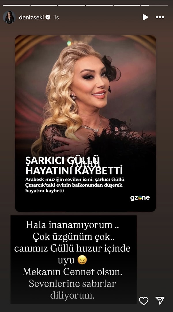Güllü’nün Ani Vefatı Ünlülerden Duygusal Paylaşım