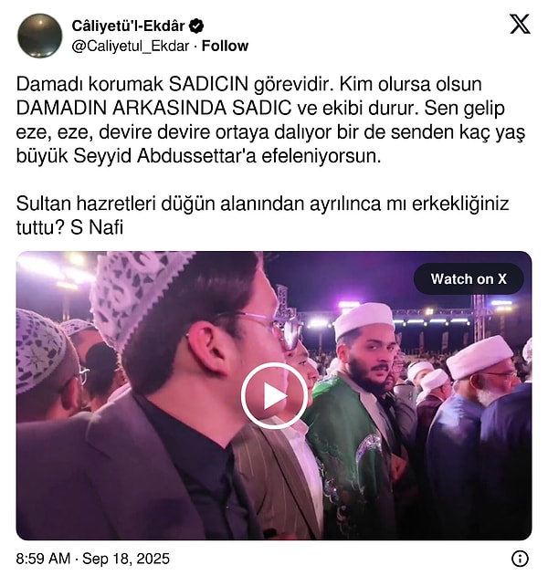 Menzil Şeyhinin Torunu’nun Şatafatlı Düğününde Kavga