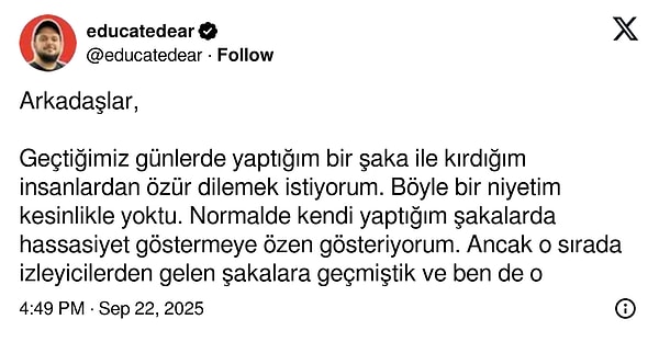 Soğuk Savaş Şakası Sosyal Medyada Tartışıldı: Boğaç Soydemir Özür Diledi