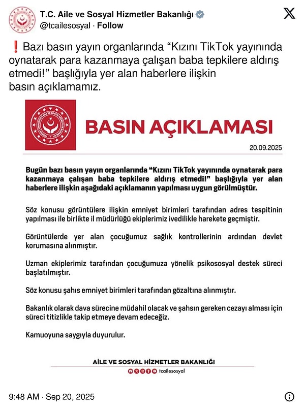 Tiktok'ta Kızıyla Para Toplayan Baba Gözaltında