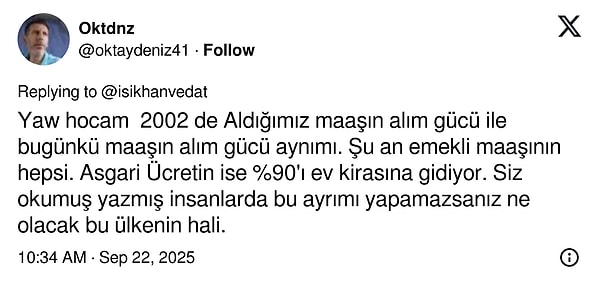 Vedat Işıkhandan’dan Açıklama: 2002’de 184 Lira, Şimdi 22.104 TL
