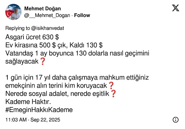 Vedat Işıkhandan’dan Açıklama: 2002’de 184 Lira, Şimdi 22.104 TL