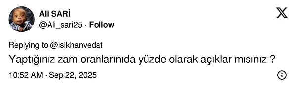 Vedat Işıkhandan’dan Açıklama: 2002’de 184 Lira, Şimdi 22.104 TL