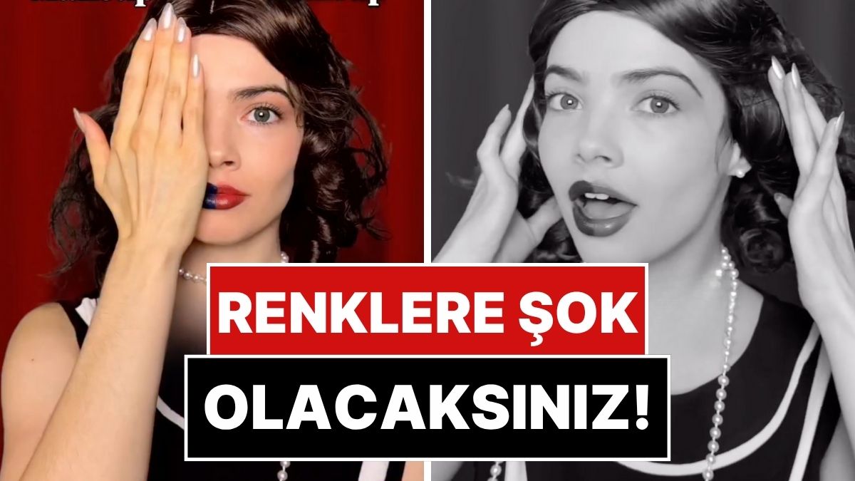 1930’lar Siyah-Beyaz Filmlerde Uygulanan Makyaj Tekniğini Gösteren Modern İçerik Üreticisi