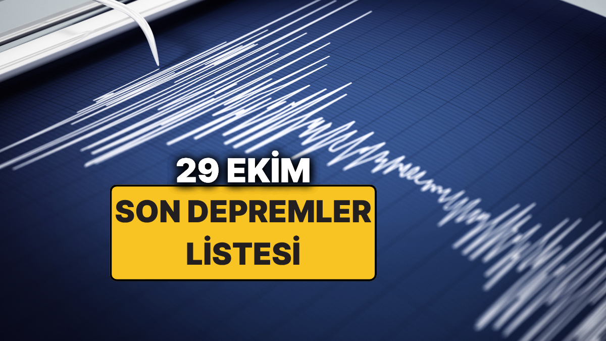 29 Ekim 2025 Son Depremler Listesi: Depremler Var mı?