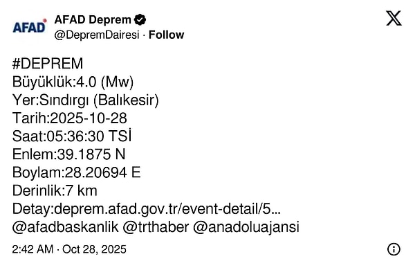 Balıkesir'de 6.1 Depremi Sonrası Yazı: 100'ün Üzerinde Artçılar