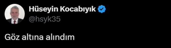 Eski İzmir Milletvekili Hüseyin Kocabıyık Gözaltında